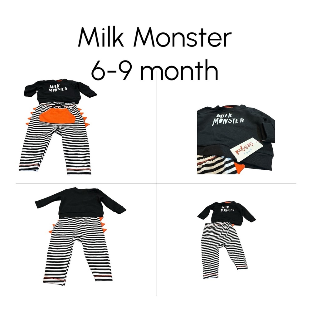 Cat & Jack‎ Milk Monster 2-Piece Outfit  Size 6–9 Months NWT
